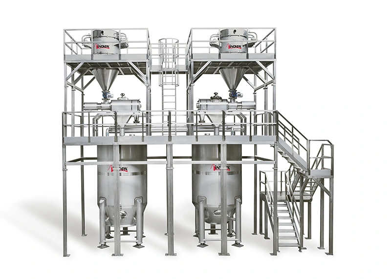 Doseamento de sólidos e líquidos para pastelaria